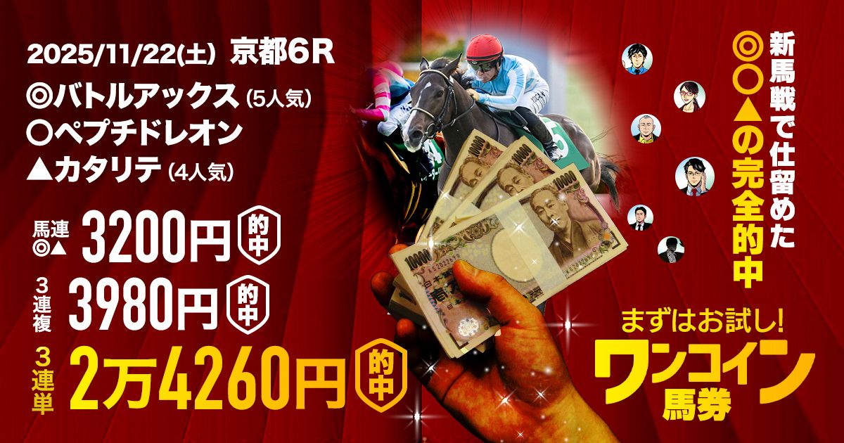 当日一番の厳選勝負で3戦3勝の3日間開催】赤崎も3万馬券的中